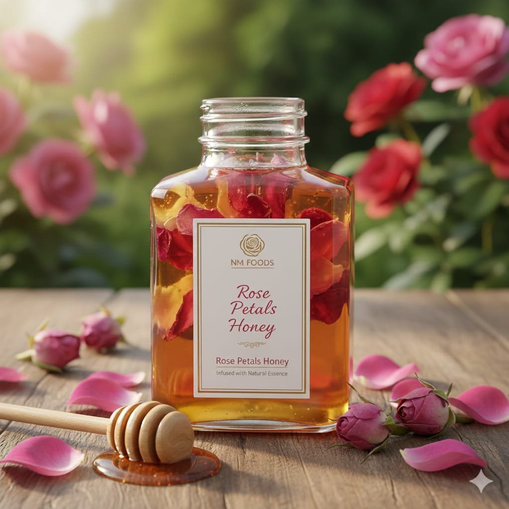 rose petals honey